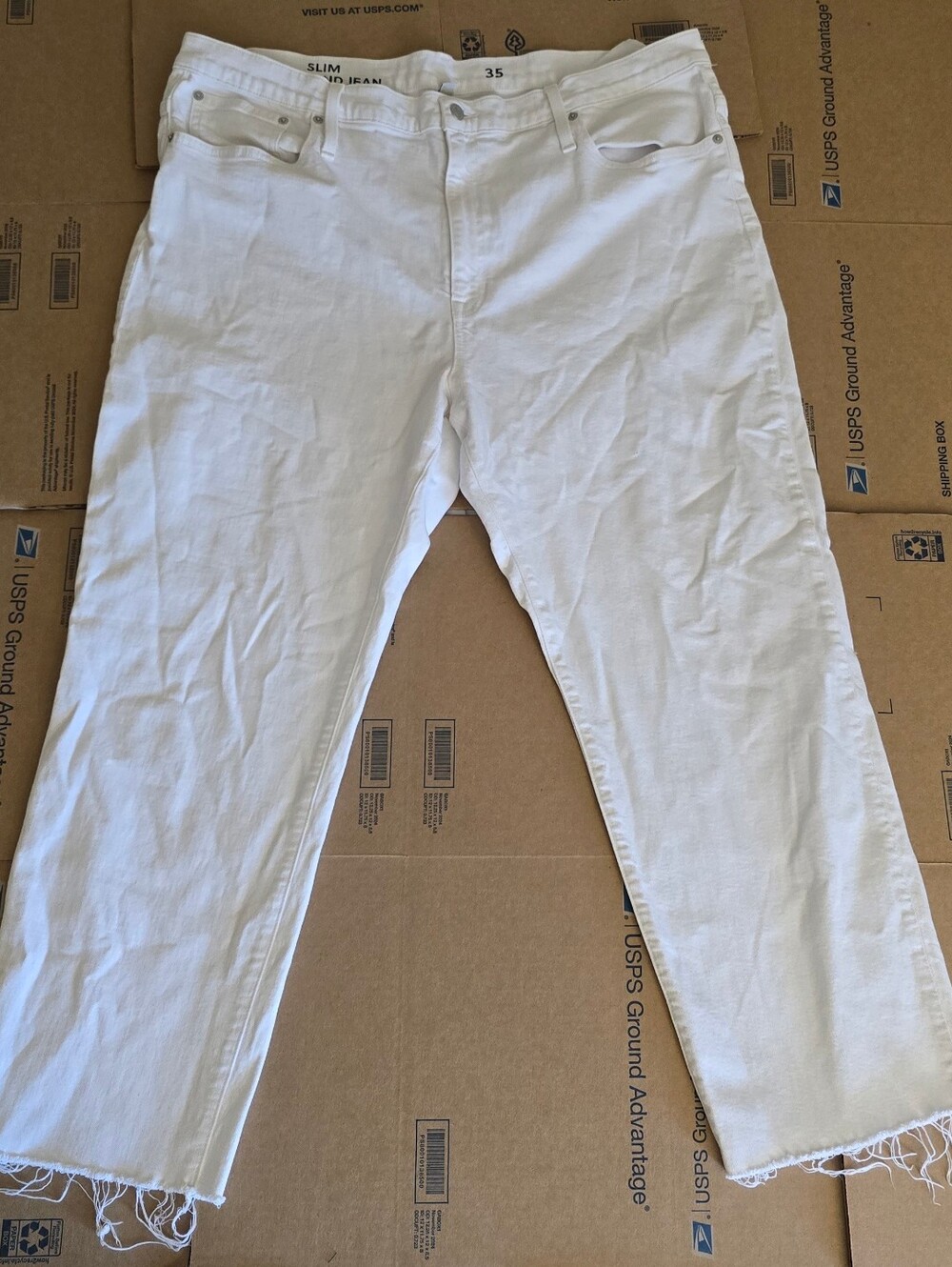 J. Crew Slim boyfriend jean in white, 35(20)